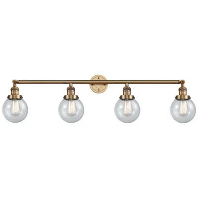 Innovations Lighting Beacon 4 Light 42" Led Bath Light - Brushed Brass - Seedy Shade