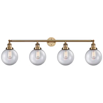 Innovations Lighting Beacon 4 Light 44" Bath Light - Brushed Brass - Clear Shade