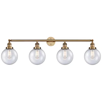 Innovations Lighting Beacon 4 Light 44" Led Bath Light - Brushed Brass - Seedy Shade