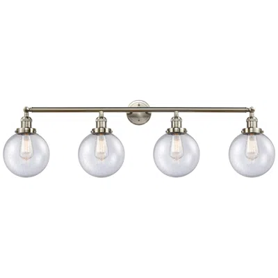Innovations Lighting Beacon 4 Light 44" Led Bath Light - Brushed Satin Nickel - Seedy Shade