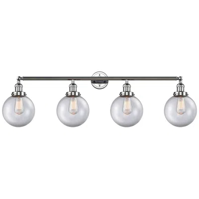 Innovations Lighting Beacon 4 Light 44" Led Bath Light - Polished Chrome - Clear Shade