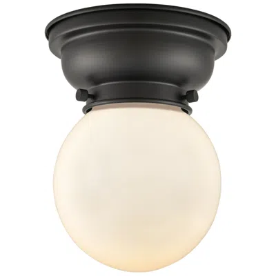 Innovations Lighting Beacon 6 1/4" Wide Black And White Glass Led Ceiling Light