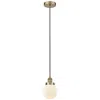 Innovations Lighting Beacon 6" Antique Brass Mini Pendant W/ Matte White Shade In Gold