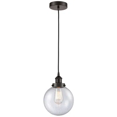 Innovations Lighting Beacon 8" Oil Rubbed Bronze Mini Pendant W/ Seedy Shade