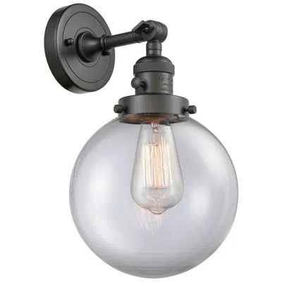 Innovations Lighting Beacon 8" Oil Rubbed Bronze Sconce W/ Clear Shade