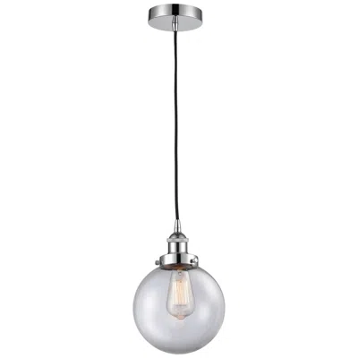 Innovations Lighting Beacon 8" Polished Chrome Mini Pendant W/ Clear Shade