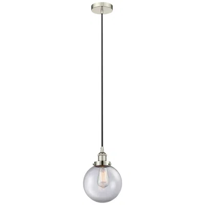 Innovations Lighting Beacon 8" Polished Nickel Mini Pendant W/ Clear Shade