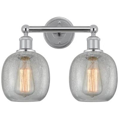 Innovations Lighting Belfast 15" 2-light Polished Chrome Bath Light W/ Clear Crackle Shade
