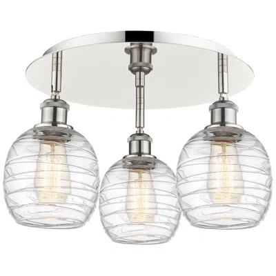 Innovations Lighting Belfast 17 3/4" Wide Polished Nickel 3-light Ceiling Light