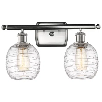 Innovations Lighting Belfast 2 Light 16" Led Bath Light - Brushed Satin Nickel - Deco Swirl