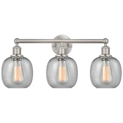 Innovations Lighting Belfast 24" 3-light Brushed Satin Nickel Bath Light W/ Seedy Shade
