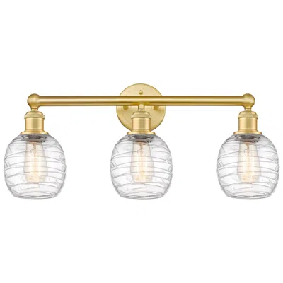 Innovations Lighting Belfast 24" Wide 3 Light Satin Gold Bath Vanity Light With Deco Swirl