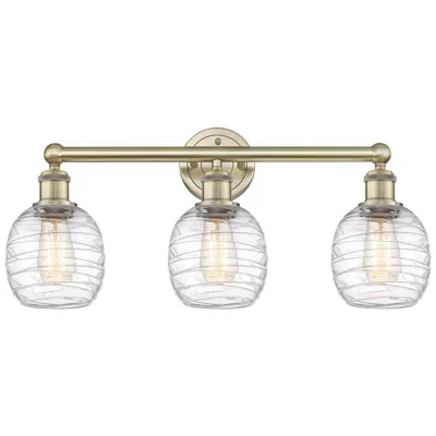 Innovations Lighting Belfast 24"w 3 Light Antique Brass Bath Vanity Light With Deco Swirl S