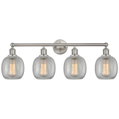 Innovations Lighting Belfast 33" 4-light Brushed Satin Nickel Bath Light W/ Clear Crackle S