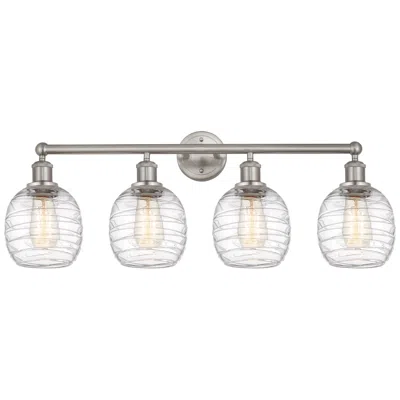 Innovations Lighting Belfast 33" 4-light Brushed Satin Nickel Bath Light W/ Deco Swirl Shad
