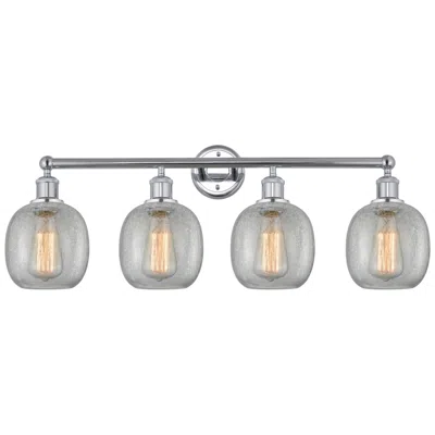 Innovations Lighting Belfast 33" 4-light Polished Chrome Bath Light W/ Clear Crackle Shade