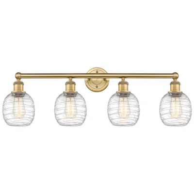 Innovations Lighting Belfast 33"w 4 Light Brushed Brass Bath Vanity Light With Deco Swirl S