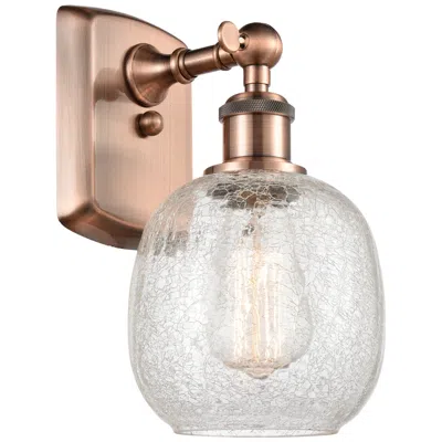 Innovations Lighting Belfast 6" Antique Copper Sconce W/ Clear Crackle Shade