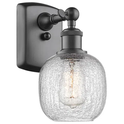 Innovations Lighting Belfast 6" Oil Rubbed Bronze Sconce W/ Clear Crackle Shade