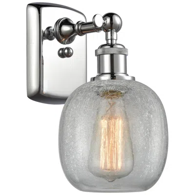 Innovations Lighting Belfast 6" Polished Chrome Sconce W/ Clear Crackle Shade