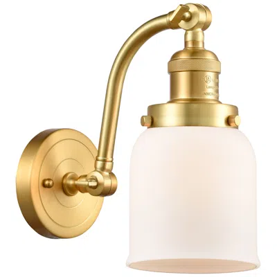 Innovations Lighting Bell 11 1/2" High Satin Gold Wall Sconce With White Glass