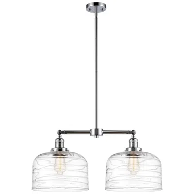 Innovations Lighting Bell 12" - 2 Light 21" Island Light - Polished Chrome  - Clear De