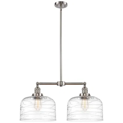 Innovations Lighting Bell 12" - 2 Light 21" Led Island Light - Satin Nickel  - Clear D