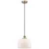Innovations Lighting Bell 12" Antique Brass Mini Pendant W/ Matte White Shade In Gold