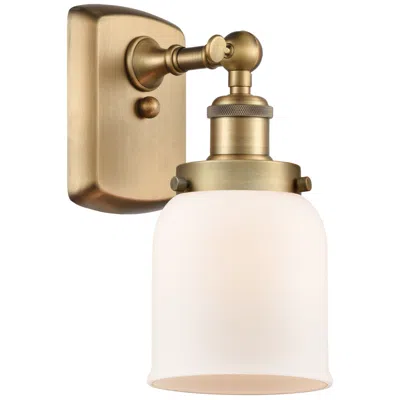 Innovations Lighting Bell 12" High Brushed Brass Wall Sconce With White Shade