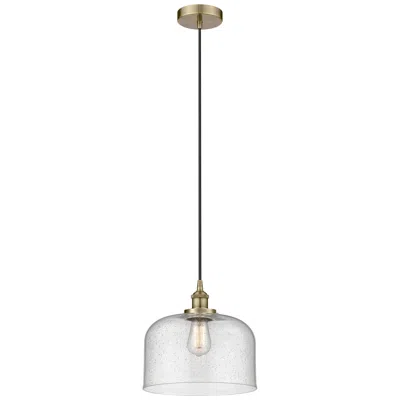 Innovations Lighting Bell 12" Led Mini Pendant - Antique Brass - Seedy Shade