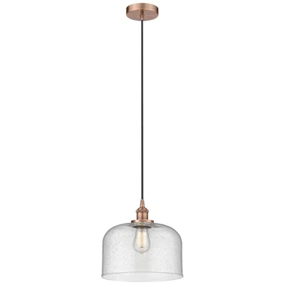 Innovations Lighting Bell 12" Led Mini Pendant - Antique Copper - Seedy Shade