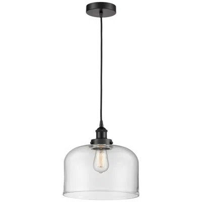 Innovations Lighting Bell 12" Led Mini Pendant - Matte Black - Clear Shade