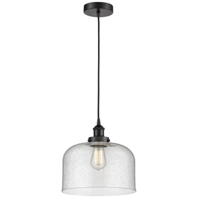 Innovations Lighting Bell 12" Led Mini Pendant - Matte Black - Seedy Shade