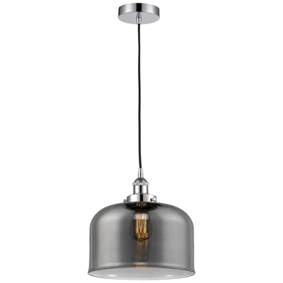 Innovations Lighting Bell 12" Led Mini Pendant - Polished Chrome - Plated Smoke Shade