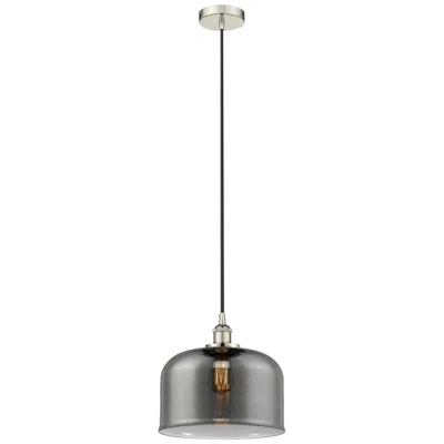 Innovations Lighting Bell 12" Led Mini Pendant - Polished Nickel - Plated Smoke Shade