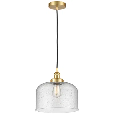 Innovations Lighting Bell 12" Led Mini Pendant - Satin Gold - Seedy Shade
