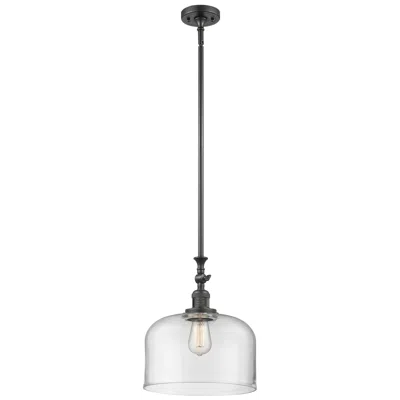 Innovations Lighting Bell 12" Oil Rubbed Bronze Stem Hung Mini Pendant W/ Clear Shade