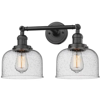 Innovations Lighting Bell 12"h Oil-rubbed Bronze 2-light Led Sconce W/ Seedy Glass