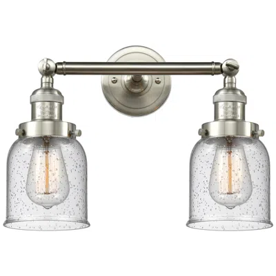 Innovations Lighting Bell 16" Wide 2 Light Brushed Satin Nickel Bath Vanity Light W/ Seedy