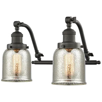 Innovations Lighting Bell 18"w 2 Light Bronze Bath Vanity Light W/ Silver Plated Mercury Sh