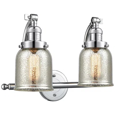 Innovations Lighting Bell 18"w 2 Light Polished Chrome Bath Light W/ Mercury Shade
