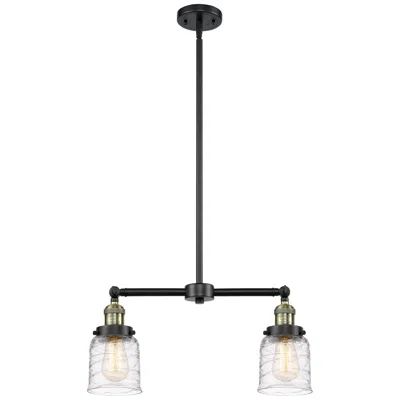Innovations Lighting Bell - 2 Light 21" Led Island Light - Black Antique Brass  - Deco Swir