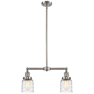 Innovations Lighting Bell - 2 Light 21" Led Island Light - Brushed Satin Nickel  - Deco Swi