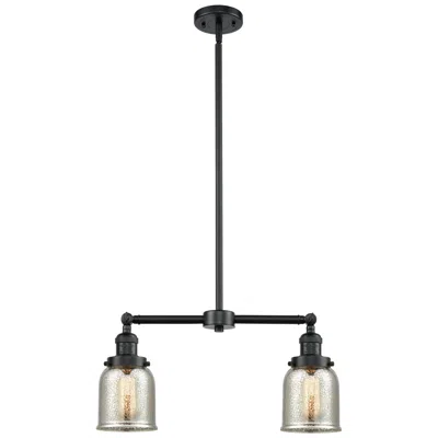 Innovations Lighting Bell 21" Wide 2 Light Bronze Island Light W/ Silver Plated Mercury Sha