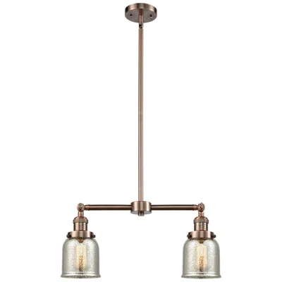 Innovations Lighting Bell 21" Wide 2 Light Copper Island Light W/ Silver Plated Mercury Sha