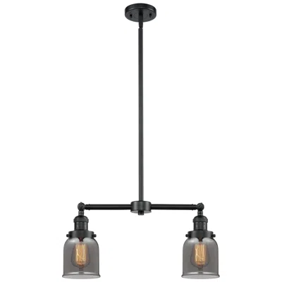 Innovations Lighting Bell 21" Wide 2 Light Oil Rubbed Bronze Island Light W/ Plated Smoke S