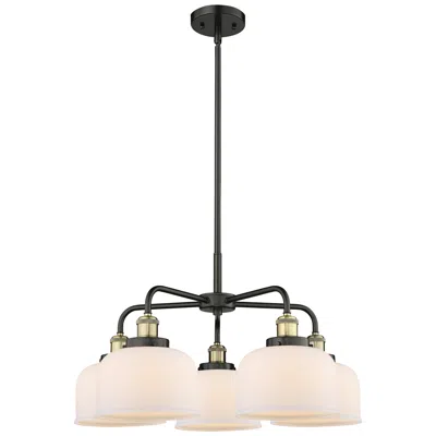 Innovations Lighting Bell 26 1/4" Wide Black Antique Brass 5-light Chandelier
