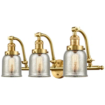 Innovations Lighting Bell 28" Wide 3 Light Gold Bath Vanity Light W/ Silver Plated Mercury