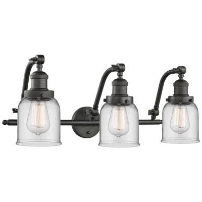 Innovations Lighting Bell 28" Wide 3 Light Oil Rubbed Bronze Bath Vanity Light W/ Clear Sha