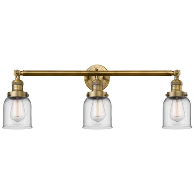 Innovations Lighting Bell 3 Light 30" Led Bath Light - Brushed Brass - Clear Shade